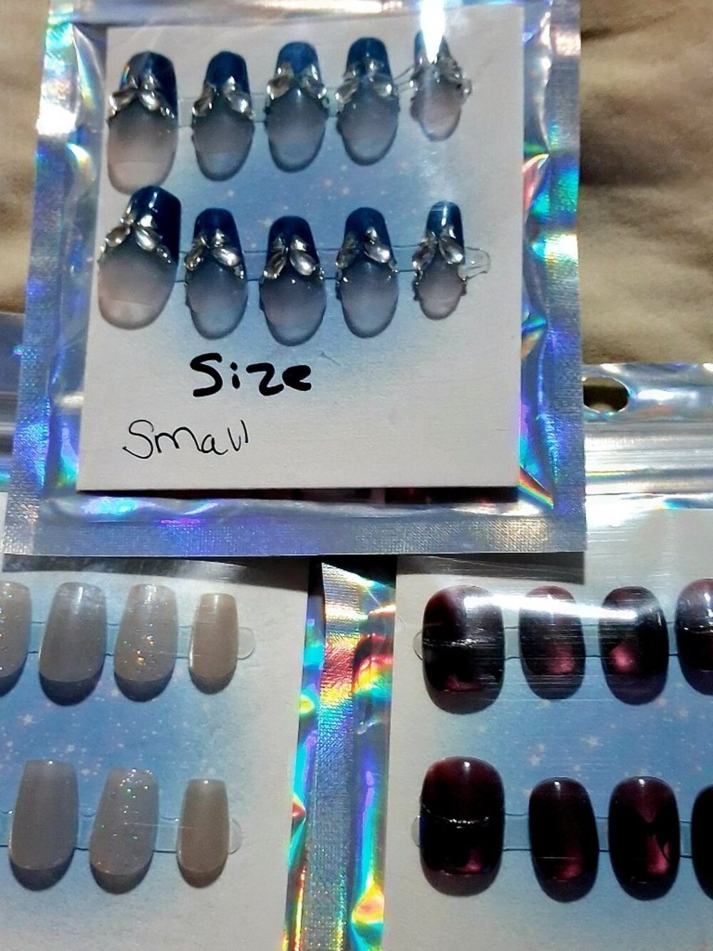 Press on nails size small set of 3